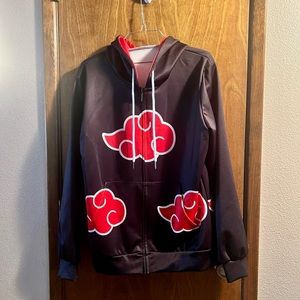 Naruto themed zip up jacket with hood Men’s Small